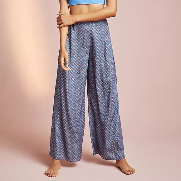 Anthropologie Pants - Anthropologie Floreat Wide Leg Floral Geometric Printed Lounge Pants Size Small